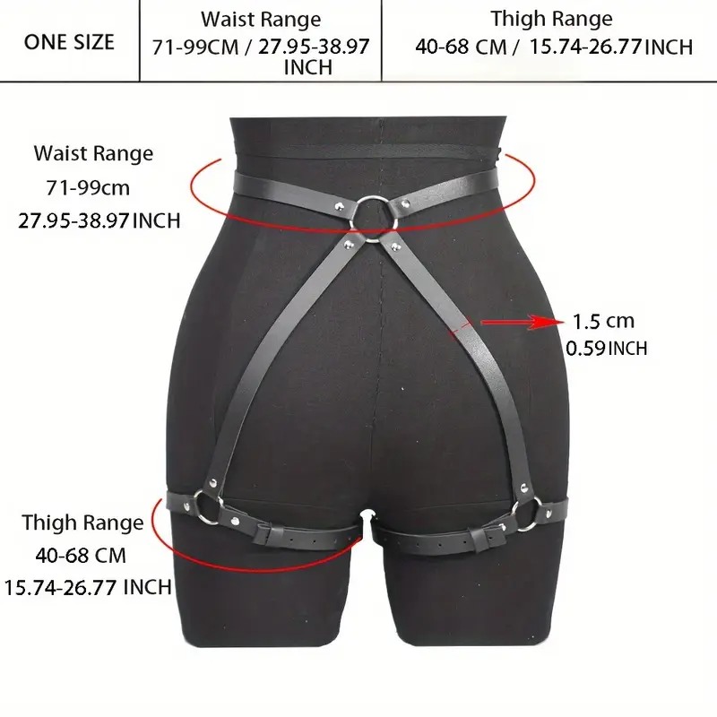 Love Market Ζαρτιέρα Harness Ρυθμιζόμενη Mia Μαύρη Harnesses