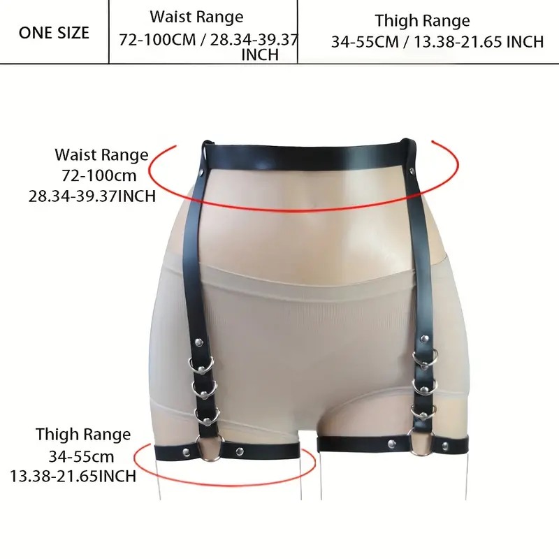 Love Market Ζαρτιέρα Harness Ρυθμιζόμενη Sira Μαύρη Harnesses