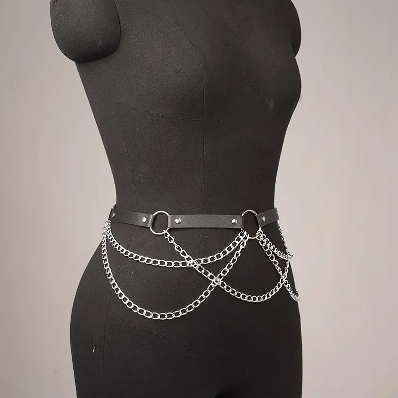 Love Market Ζώνη Harness με Αλυσίδες Μαύρη Harnesses