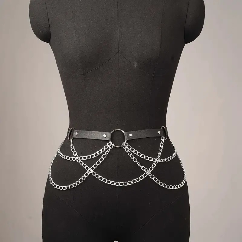 Love Market Ζώνη Harness με Αλυσίδες Μαύρη Harnesses