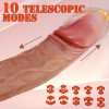 Realistic Heated Thrusting Vibrator With Suction Cup 22cm Nude