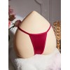 Thong with Heart Chain Red