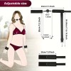 Ball Gag with Hand Cuffs and Nipple Clamps Black