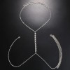 Bust Chain Rhinestone Hearts Silver Bust Chain Rhinestone Hearts Silver
