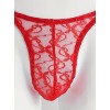 Mens String Floral Chic Red