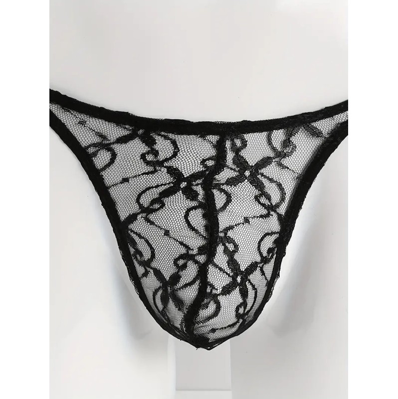 Mens String Floral Chic Black