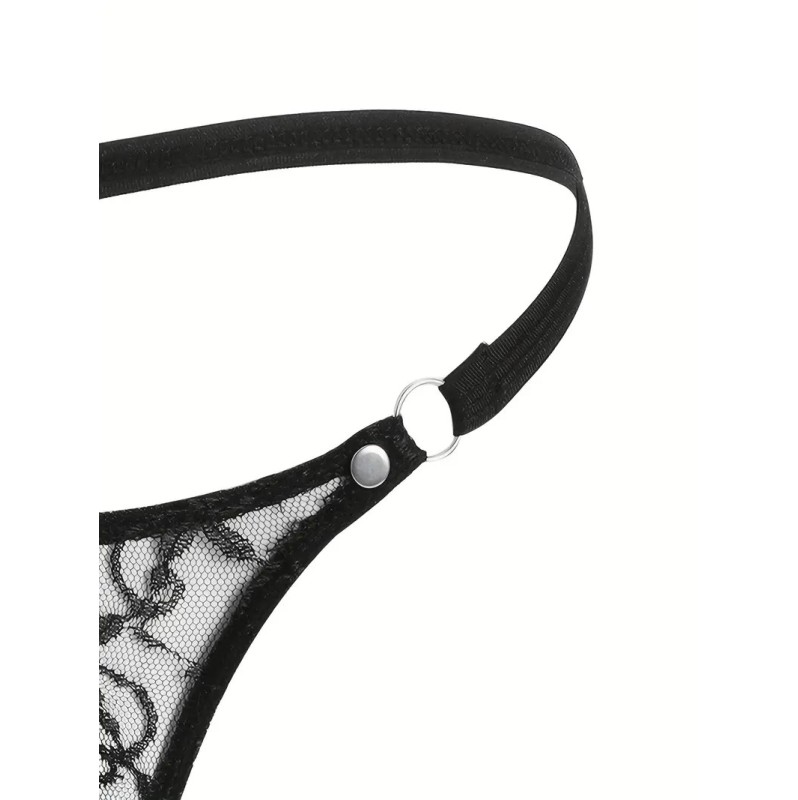 Mens String Floral Chic Black