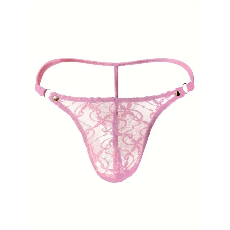 Mens String Floral Chic Pink