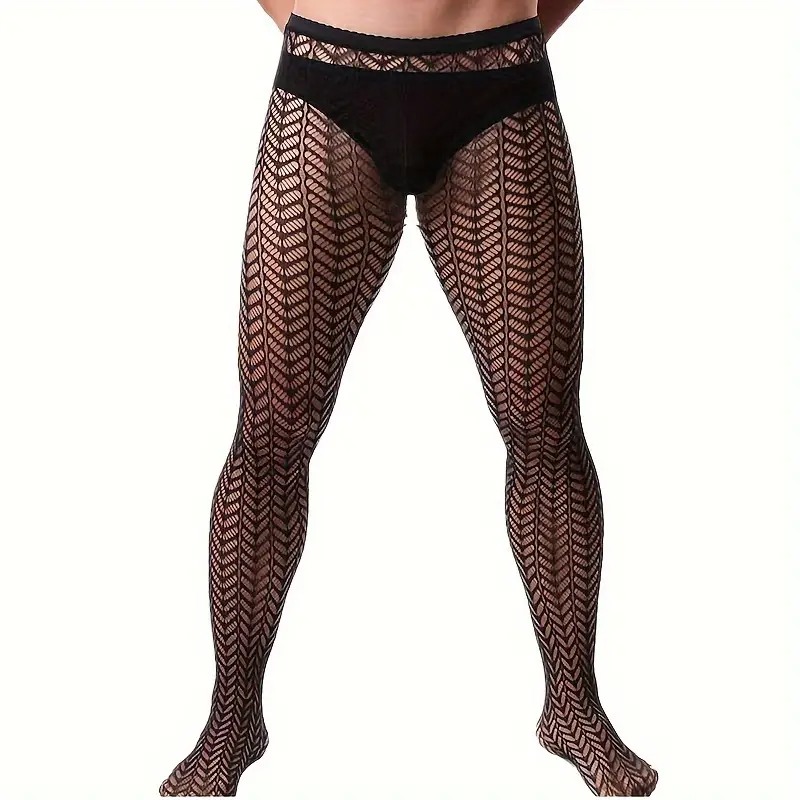 Mens Fishnet Pantyhose Madrid Black