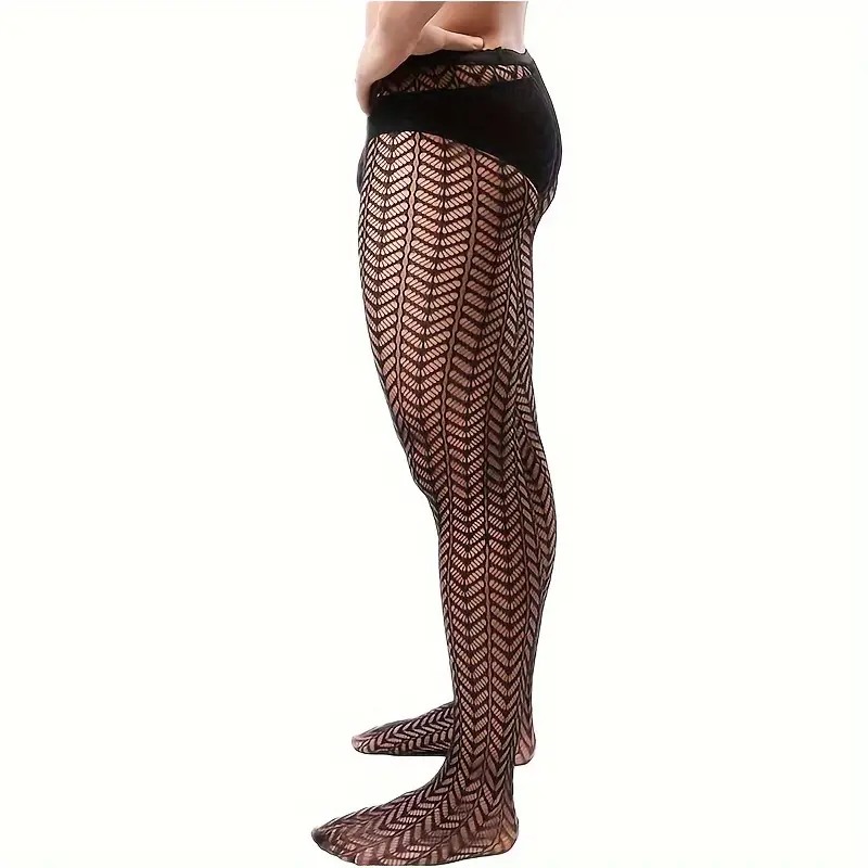 Mens Fishnet Pantyhose Madrid Black