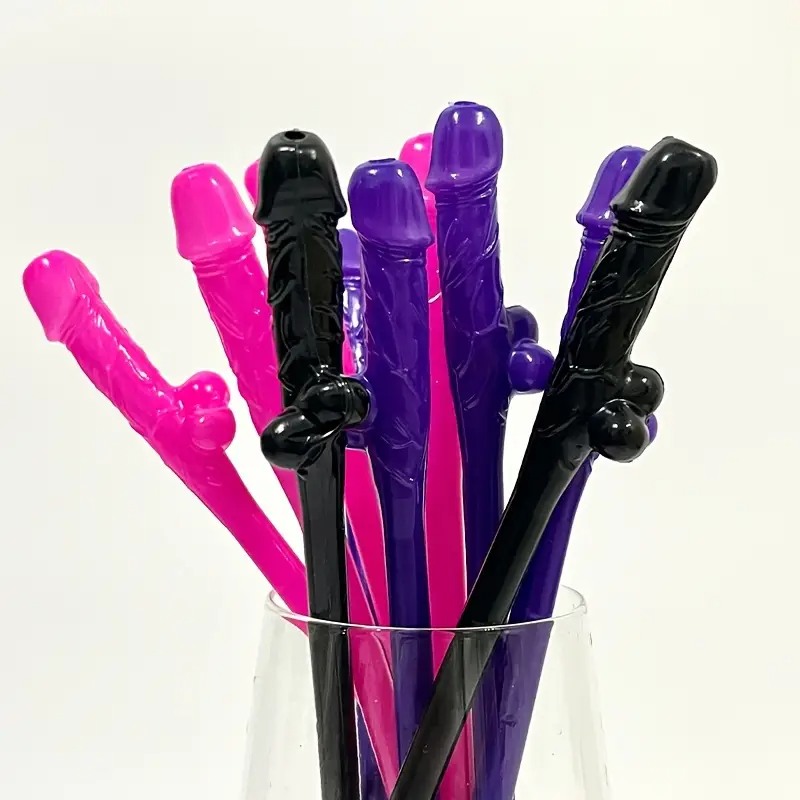 Bachelorette Party Penis Straws 12pcs