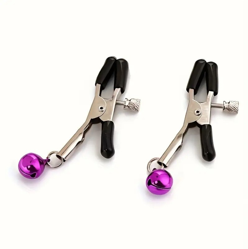 Nipple Clamps and Feather Tickler Set Love Market Purple