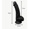 Love Market Ρεαλιστικό Dildo Love Market 18cm Μαύρο Ρεαλιστικά
