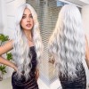 Love Market Long Wavy Wig with Bangs Silver Lana Wigs