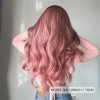 Long Wavy Wig Ombre Pink