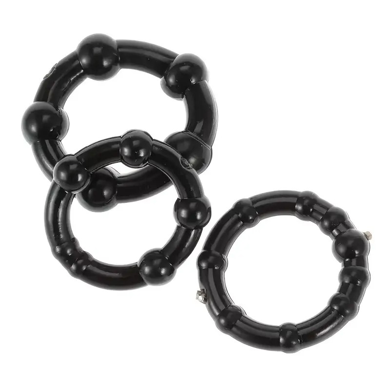 Cock Ring Set Stay Hard Black