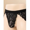 Mens Lace Garter Thong Love Market Black