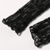 Floral Lace Gloves Black