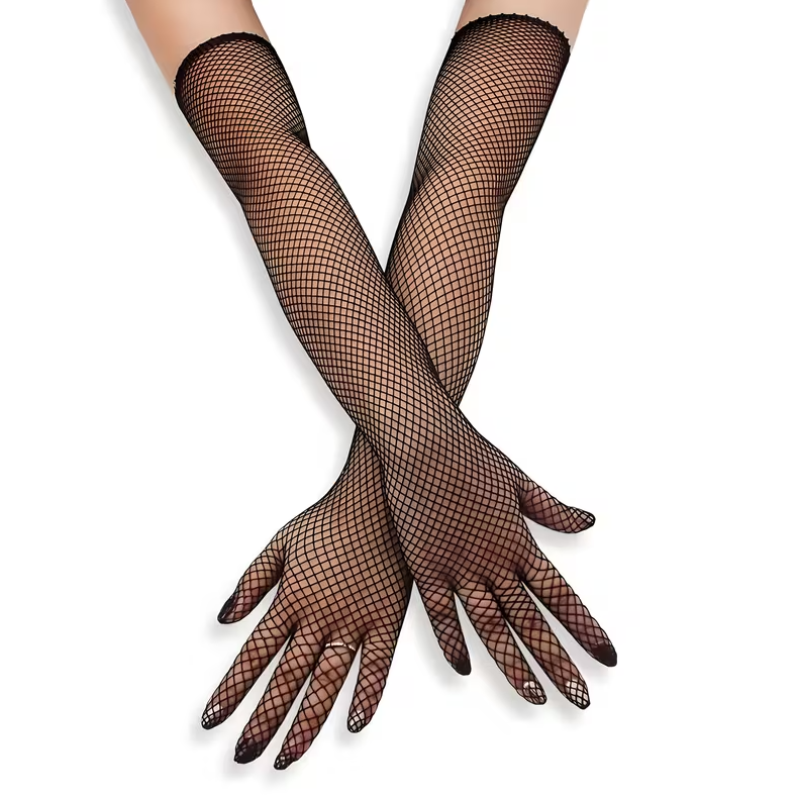 Fishnet Gloves Love Market Black