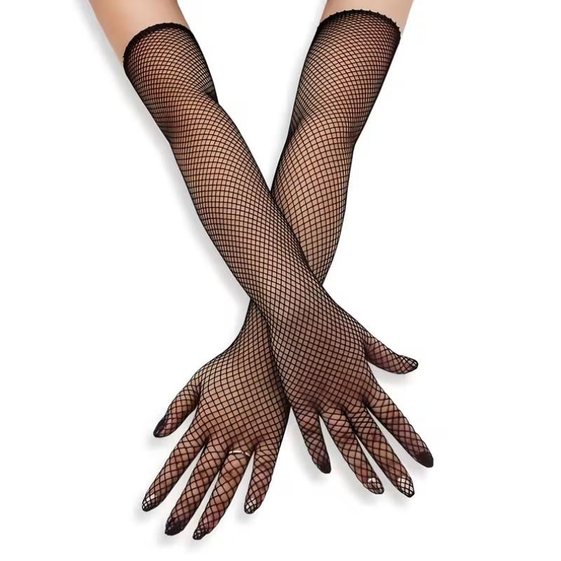 Fishnet Gloves Love Market Black