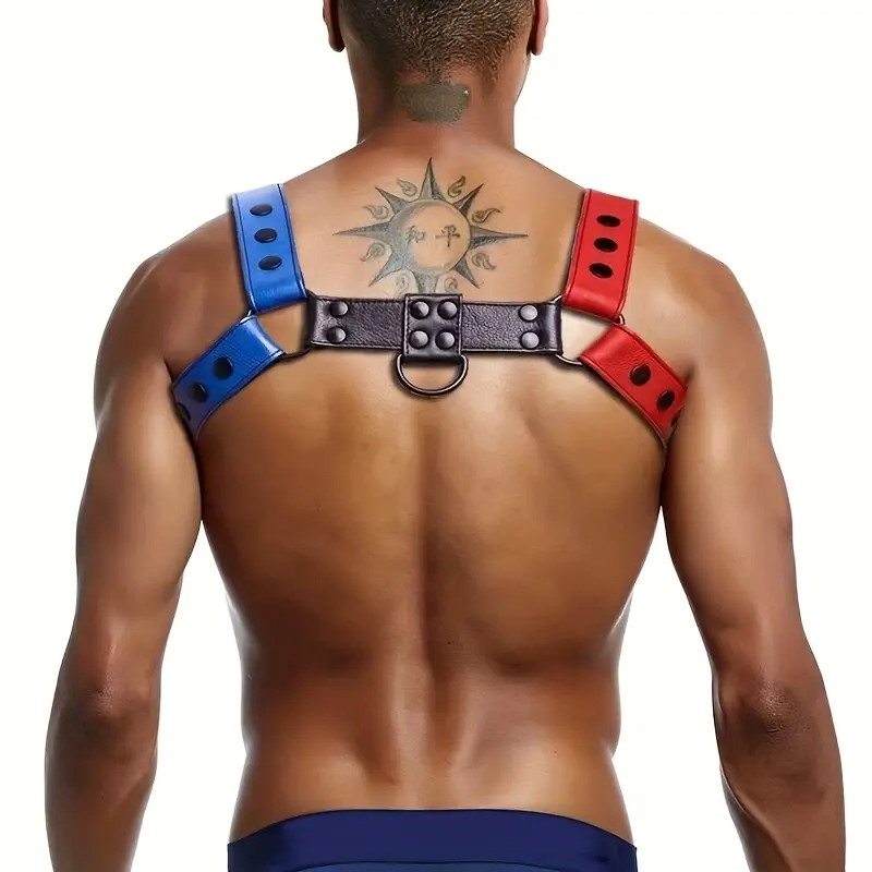 Adjustable Chest Harness Axel Blue/Red