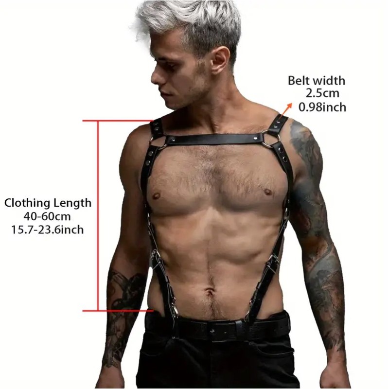 Adjustable Chest Harness Paris Black