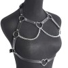 Harness Top with Hearts Black