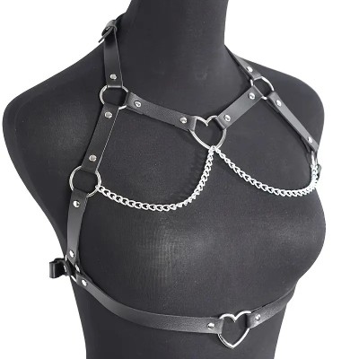 Harness Top with Hearts Black Harness Top with Hearts Black