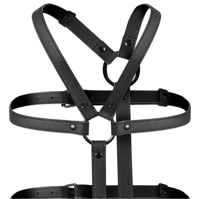 Harness Δερματίνης Fetish Submissive Μαύρο