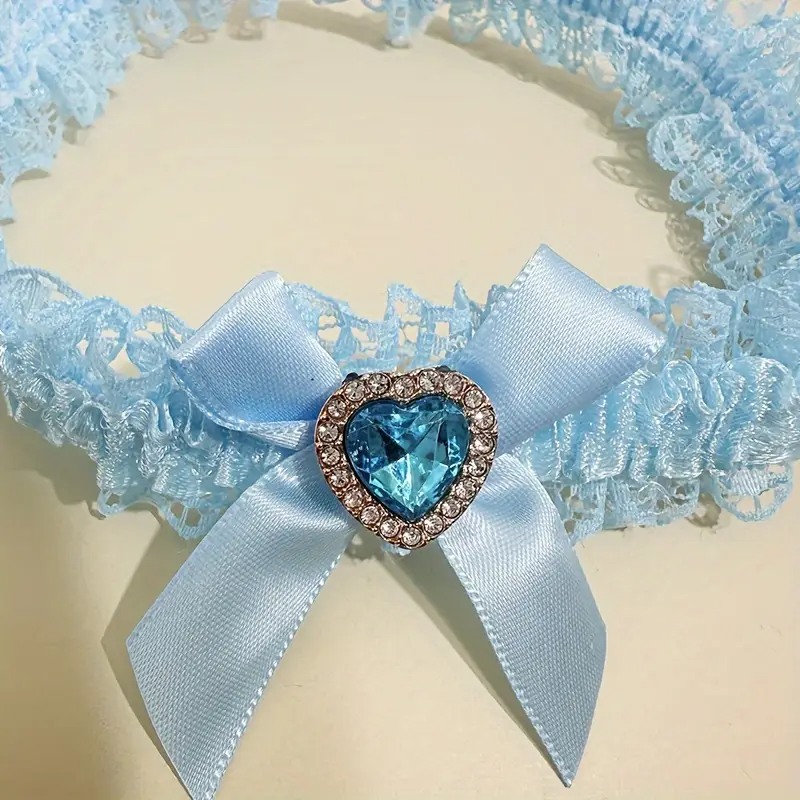 Bridal Garter Love Market Blue
