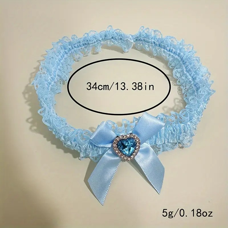 Bridal Garter Love Market Blue