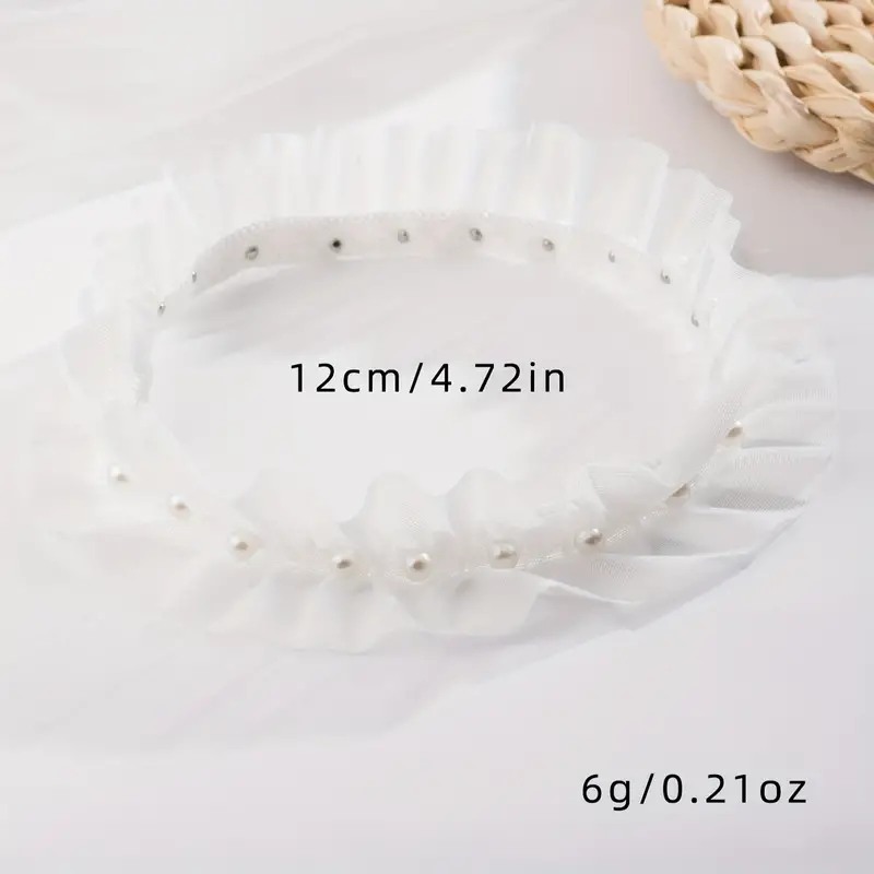 Pearl Garter Glamorous White