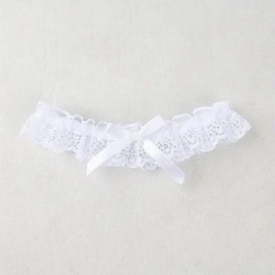 Lace Garter Bowknot White Lace Garter Bowknot White