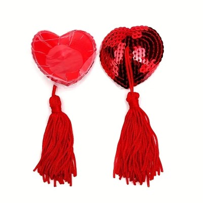 Heart Nipple Pasties Red Heart Nipple Pasties Red