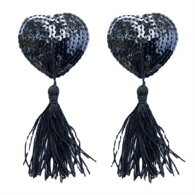Heart Nipple Pasties Black Heart Nipple Pasties Black