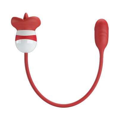 Clitoral Vibrator with Tongue Pretty Love Aliyah Red Clitoral Vibrator with Tongue Pretty Love Aliyah Red