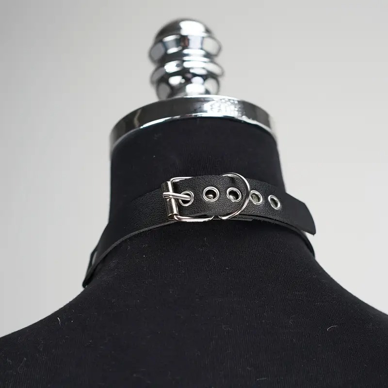 Layered Chain Collar Love Market Black