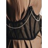 Chain Corset Top Love Market Black