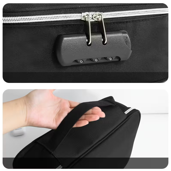 Sex Toy Storage Case with Combination Lock Black Sex Toy Storage Case with Combination Lock Black