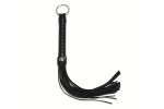 PU Leather Flogger with Hoop Love Market Black PU Leather Flogger with Hoop Love Market Black