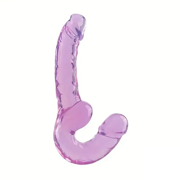 Διπλό Strap-on Dildo Love Market Μοβ