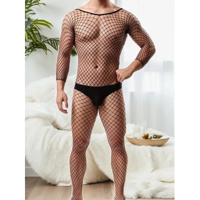 Long Sleeve Fishnet Bodystocking Black Long Sleeve Fishnet Bodystocking Black
