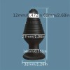 Butt Plug With Jewel  Drill Thread Small Black