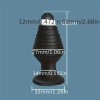 Butt Plug With Jewel Drill Thread Small Black Butt Plug With Jewel Drill Thread Small Black