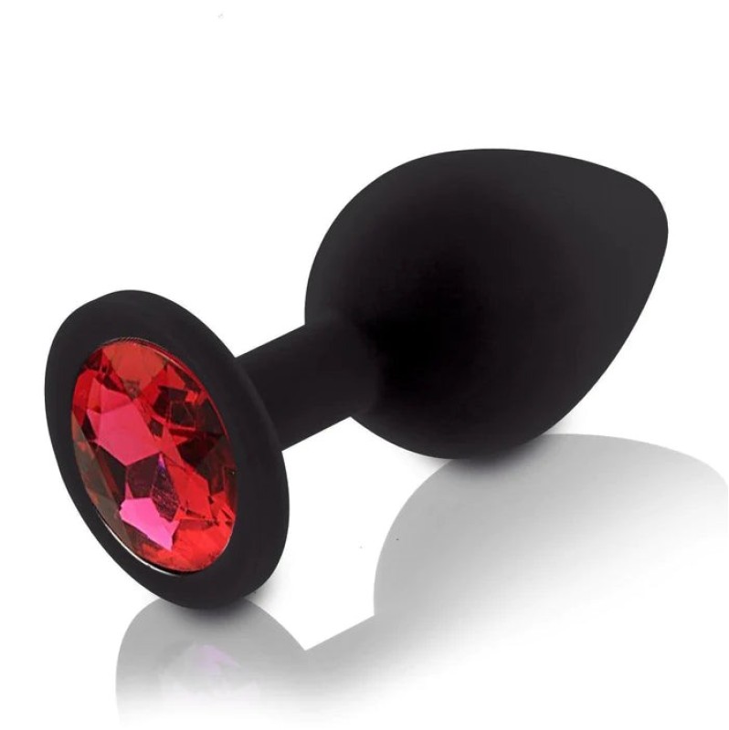 Butt Plug With Jewel Small Red