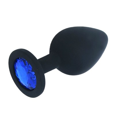 Butt Plug With Jewel Small Blue Butt Plug With Jewel Small Blue