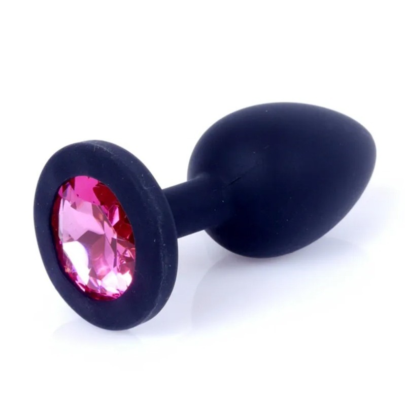 Butt Plug With Jewel Small Pink