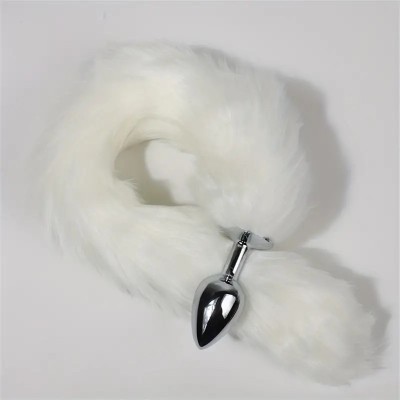 Butt Plug Fox Tail Foxy White Butt Plug Fox Tail Foxy White