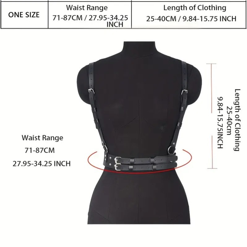 Adjustable Harness Top Lisa Black