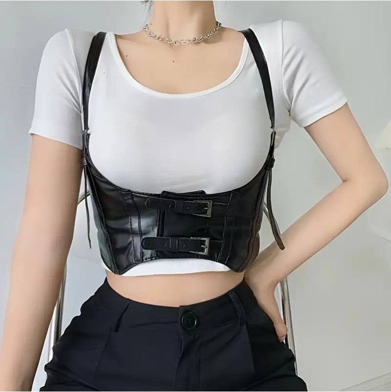 Adjustable Corset Waistband Black